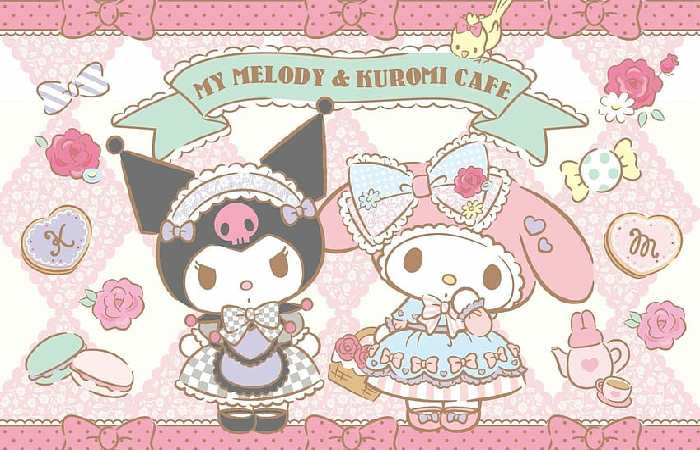 Cute My Melody and Kuromi Wallpaper