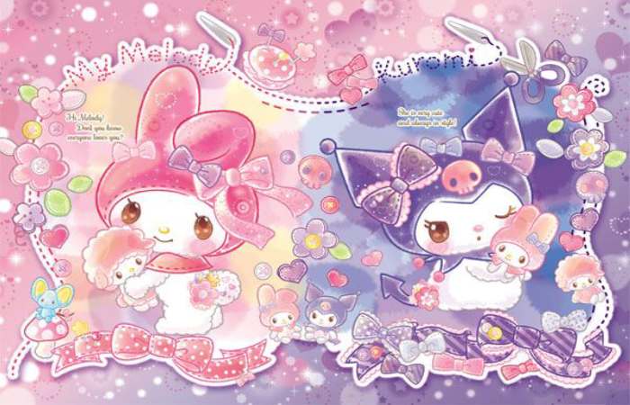 Cute My Melody and Kuromi Wallpaper