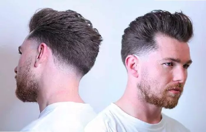 The Long Hair Slick Back Taper Fade