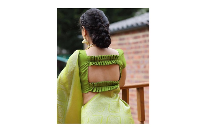 Back Side Half Saree Blouse Designs