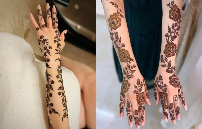 Linear Designs Full Hand Mehndi Design Easy and Beautiful