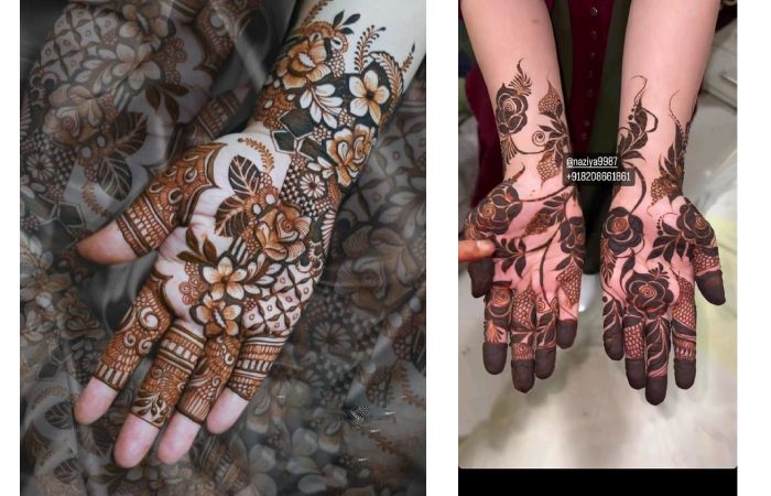 Floral Jaal Mehendi Design