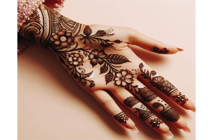 Floral Motifs Front Hand Design