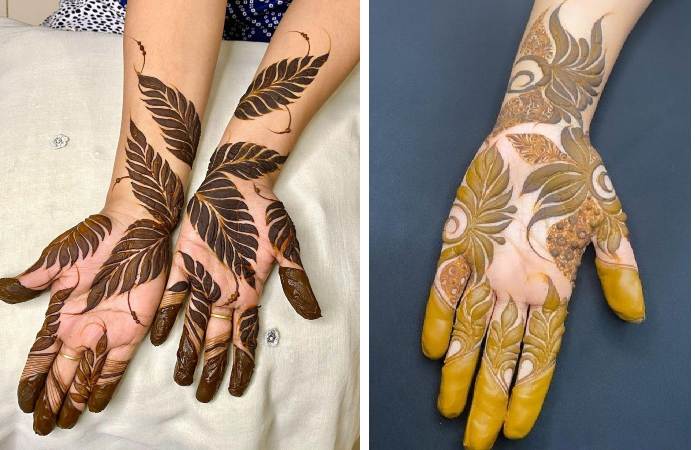 Leaves mehndi Design