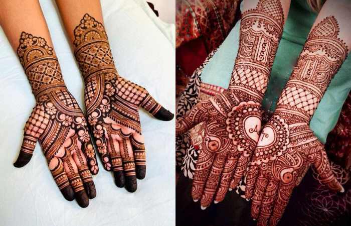 Half And Half Mehendi Design