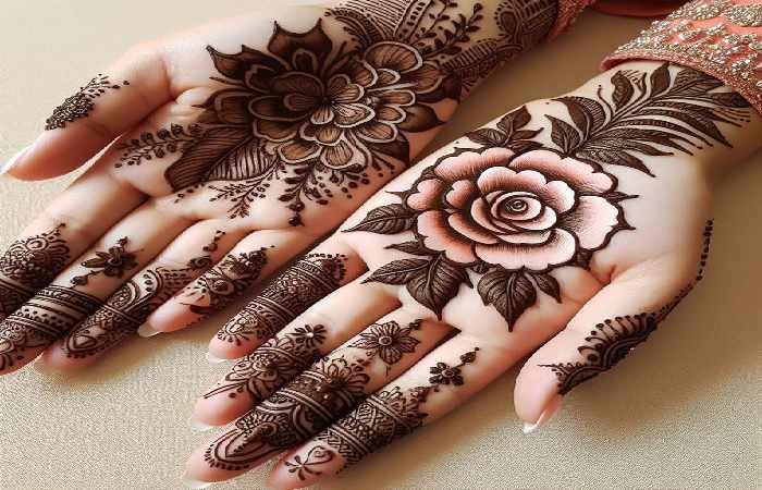 Floral Motifs Front Hand Design