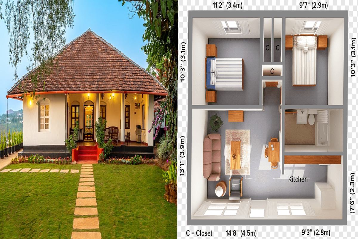 2 Room House Design In Village