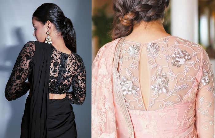 Sheer Back Blouse